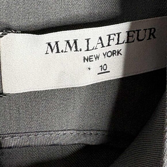 MM LaFleur "The Annie Dress" V-Neck Sleeveless A-Line - Gray - 10 - Picture 8 of 12
